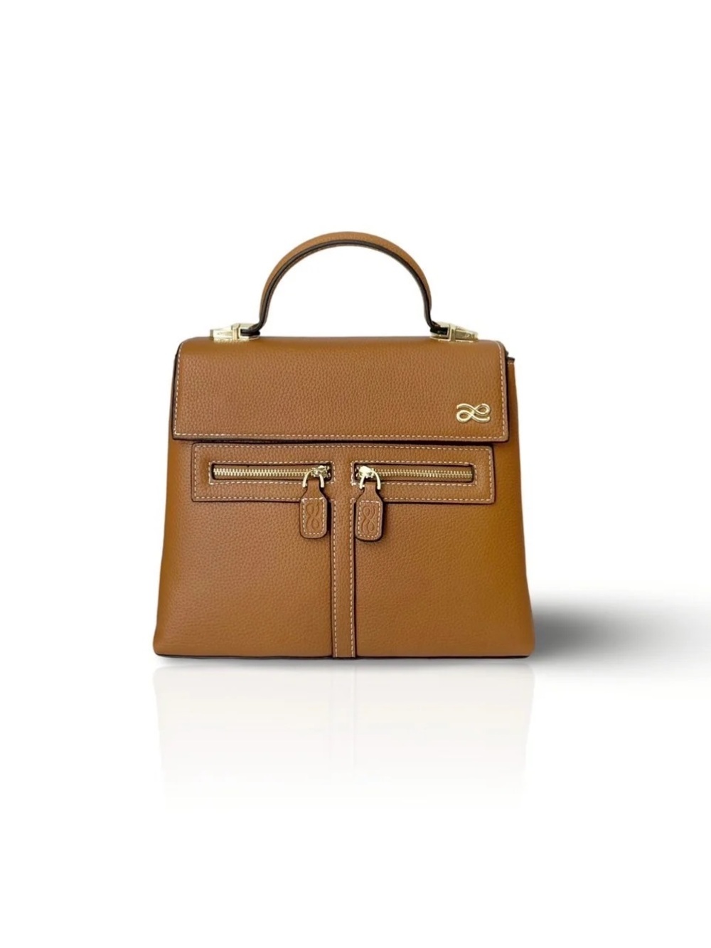 House of Little Bunny Bag Tan Leather Bag New Satchel